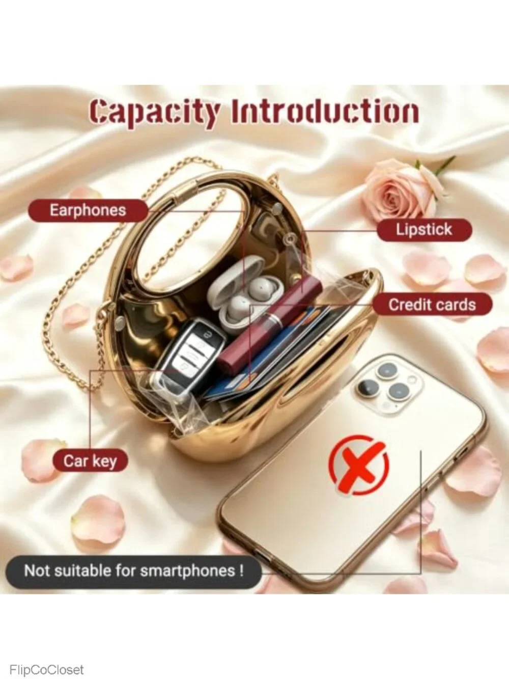 Acrylic Mini Crescent Clutch Bag with Detachable Chain_3